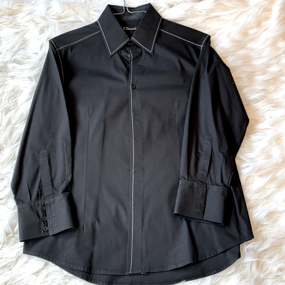 7 Diamonds Black Men's Shirt